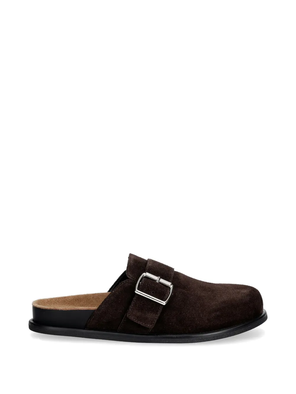 Vagabond Effie Buckle-fastening Suede Mules In Brown