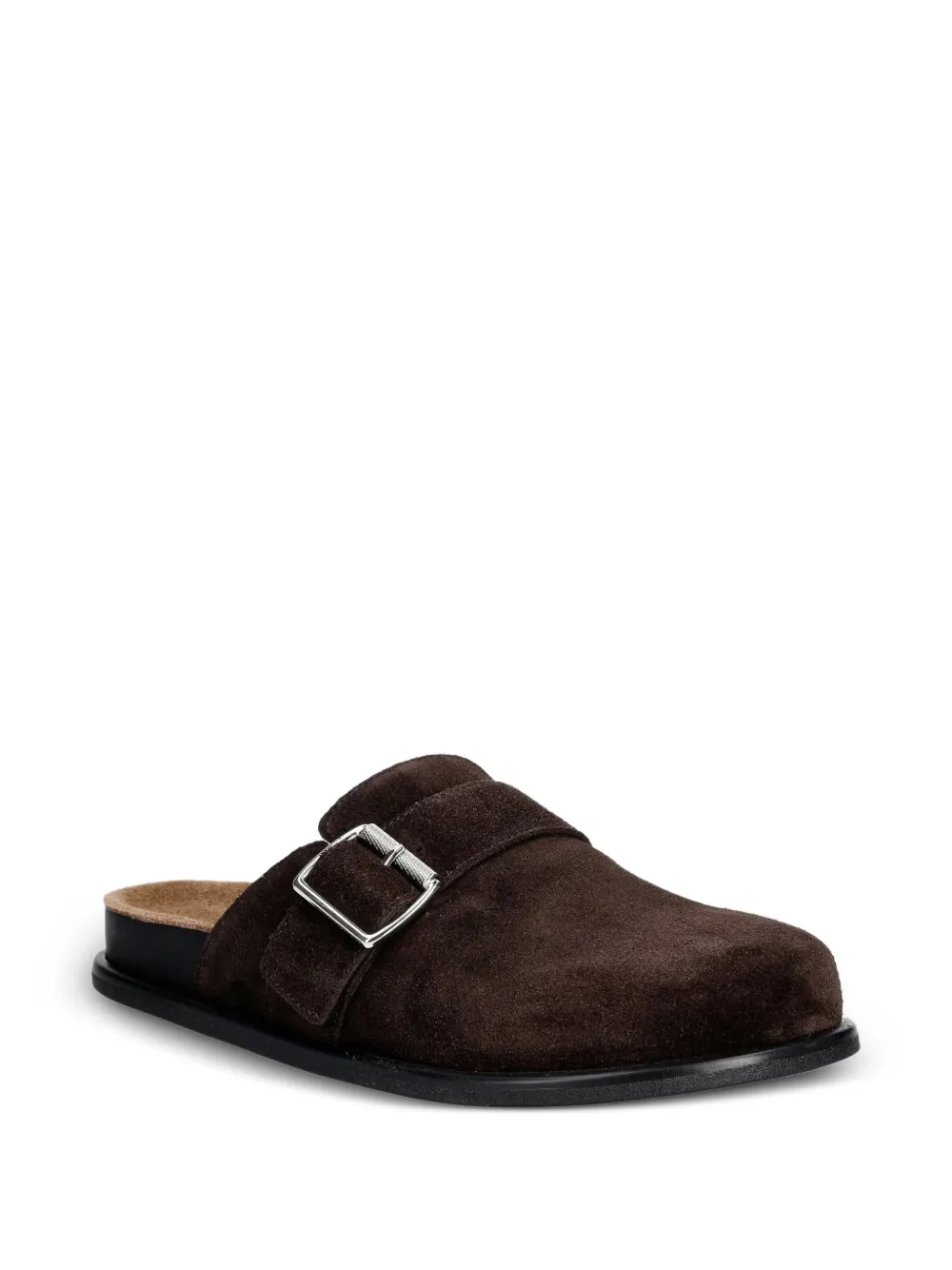 VAGABOND Effie buckle-fastening suede mules Bruin