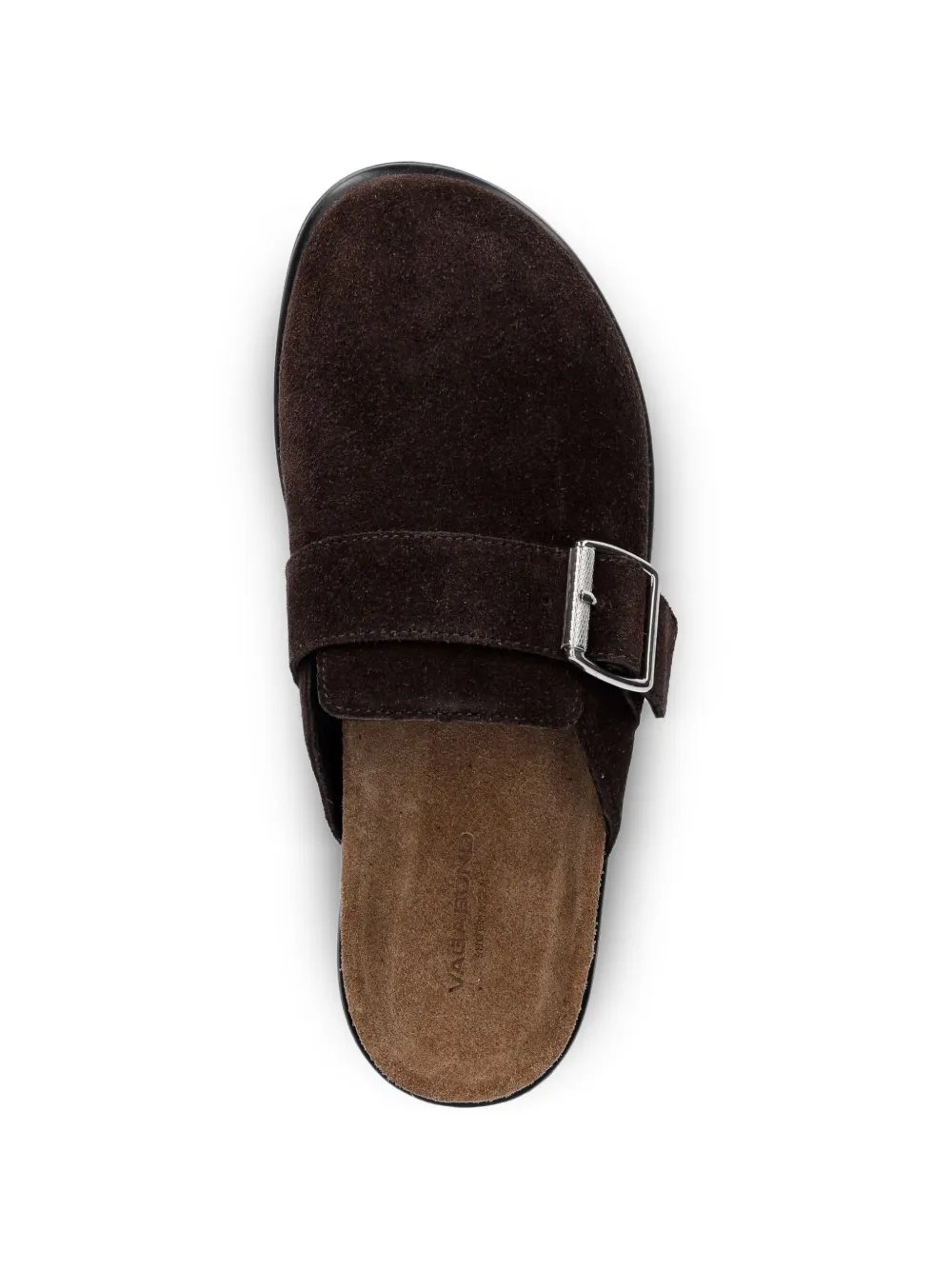 VAGABOND Effie buckle-fastening suede mules Bruin