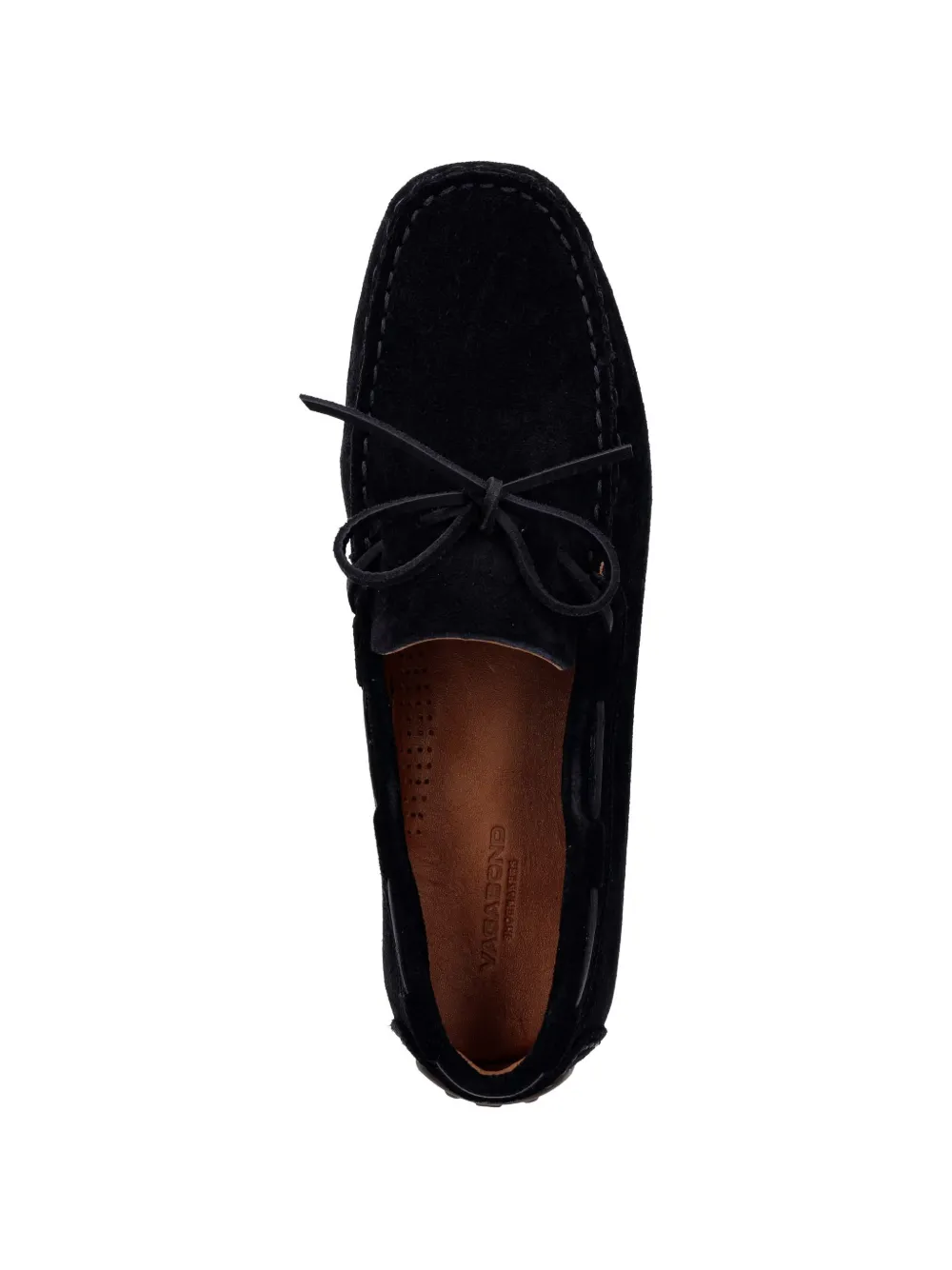 VAGABOND Larissa bow-detail suede loafers Zwart