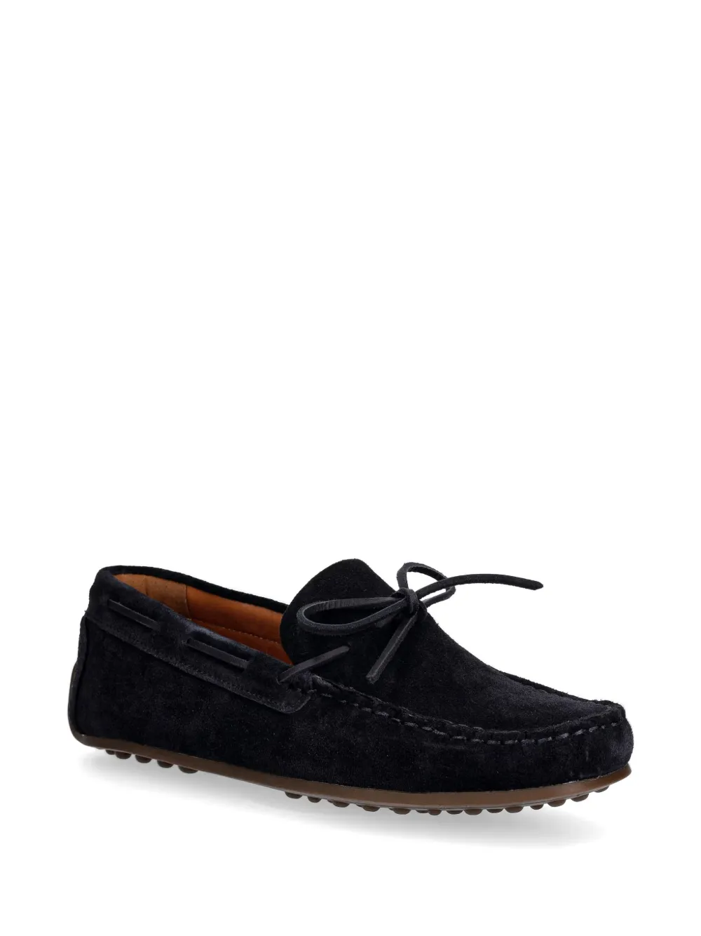VAGABOND Larissa bow-detail suede loafers Zwart