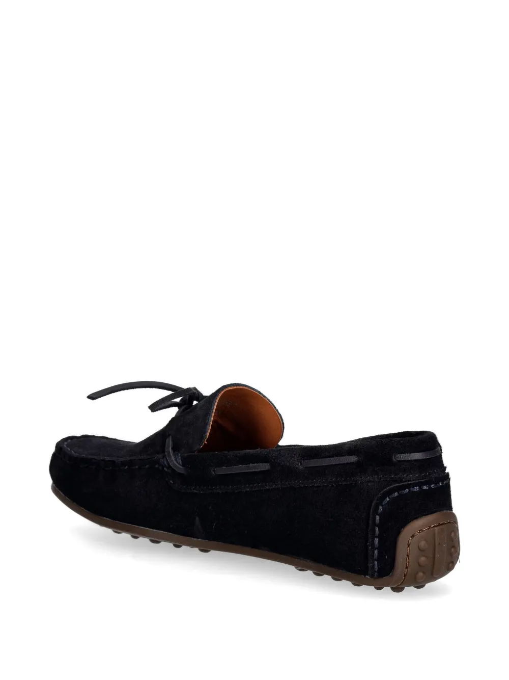 VAGABOND Larissa bow-detail suede loafers Zwart