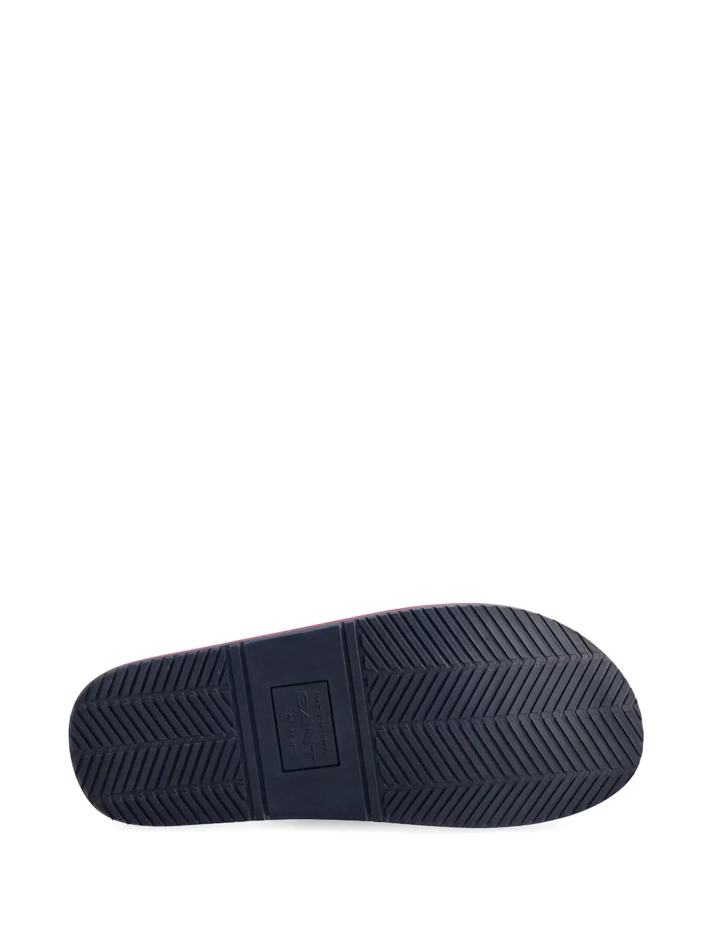Gant logo-print striped flip-flops Rood