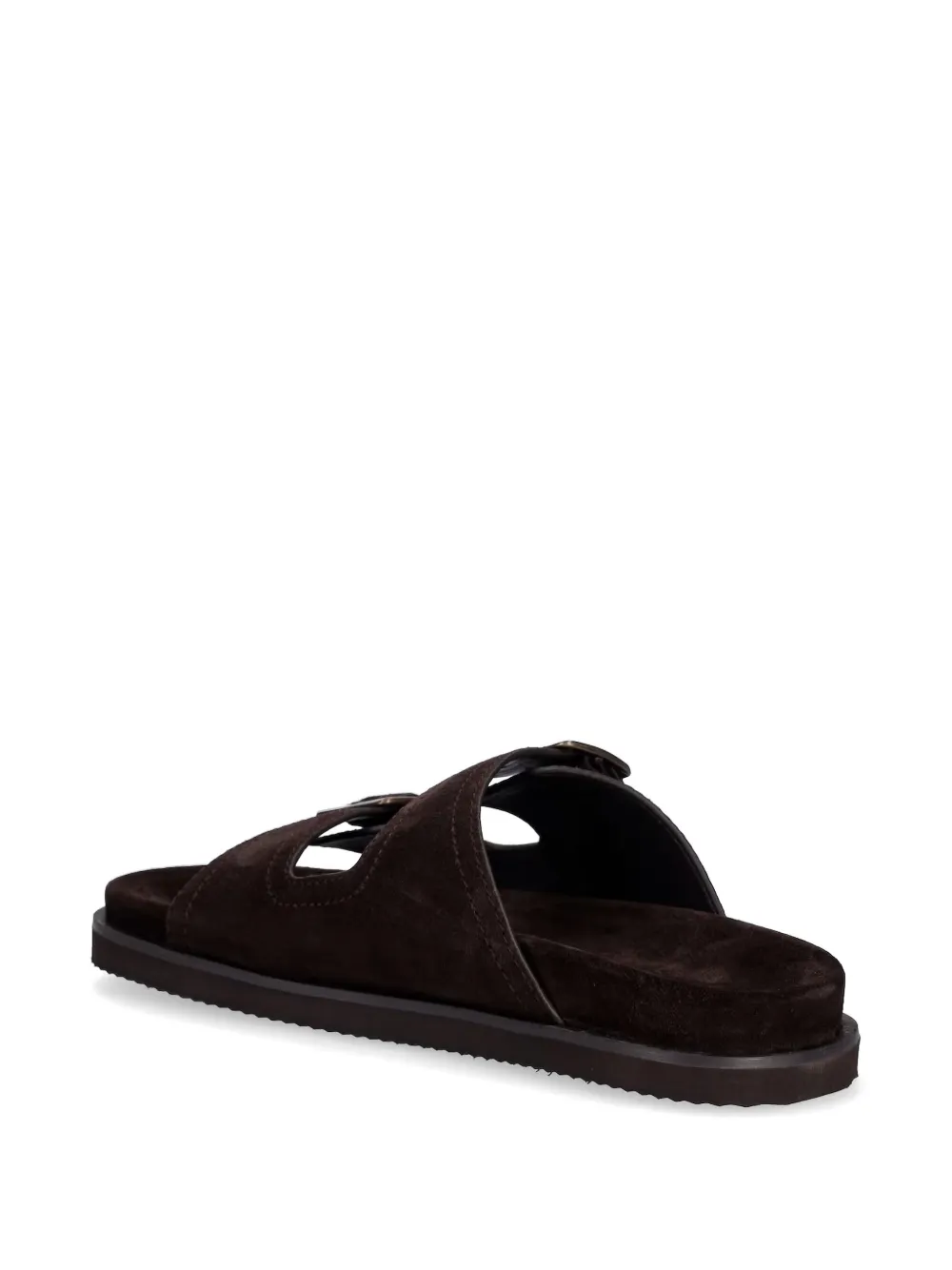 Gant buckle-fastening suede slides Bruin
