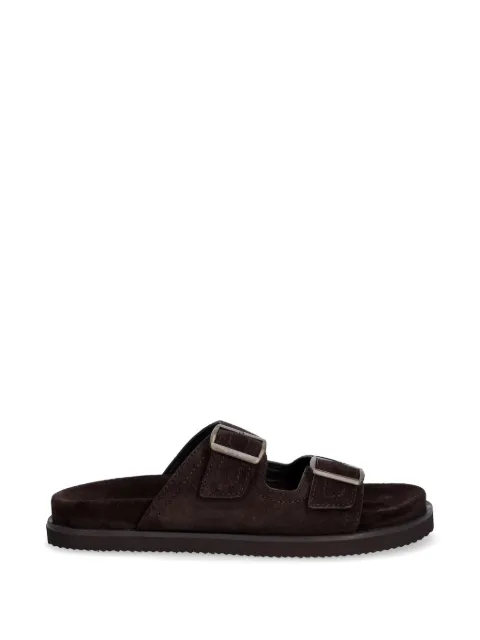 Gant buckle-fastening suede slides