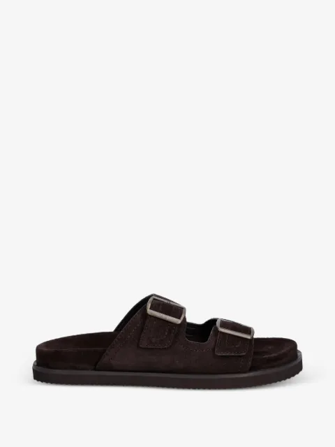 Gant claquettes en daim à boucle