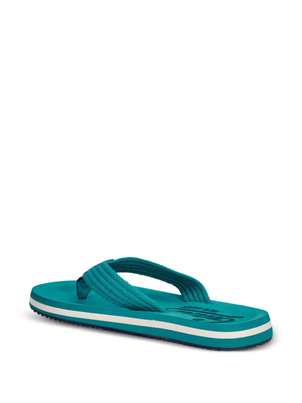 Gant logo-print braided flip-flops Groen