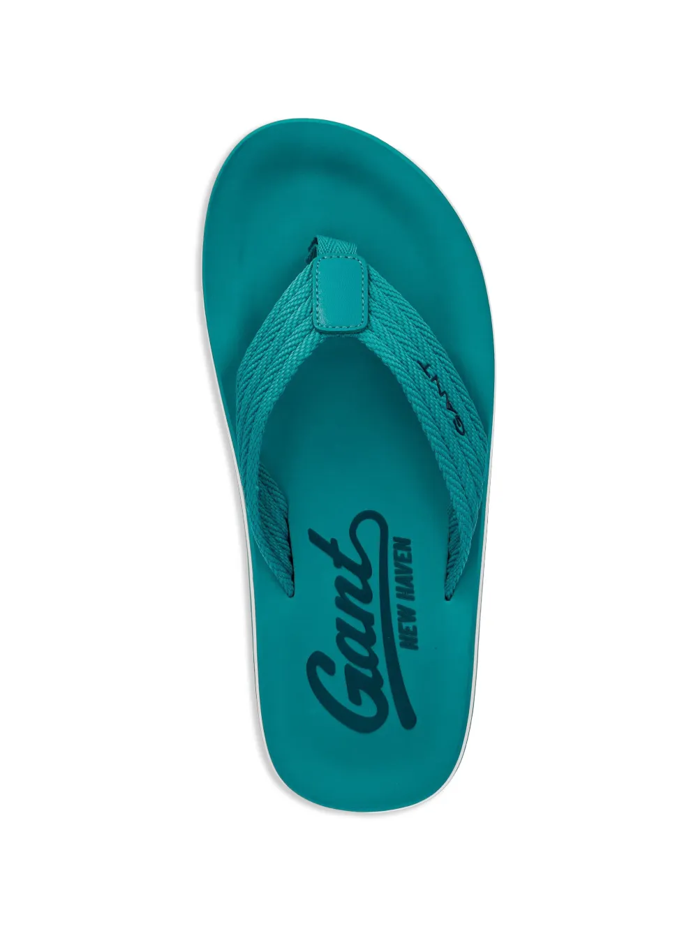 Gant logo-print braided flip-flops Groen