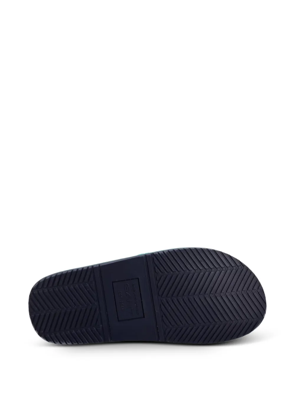 Gant logo-print braided flip-flops Groen
