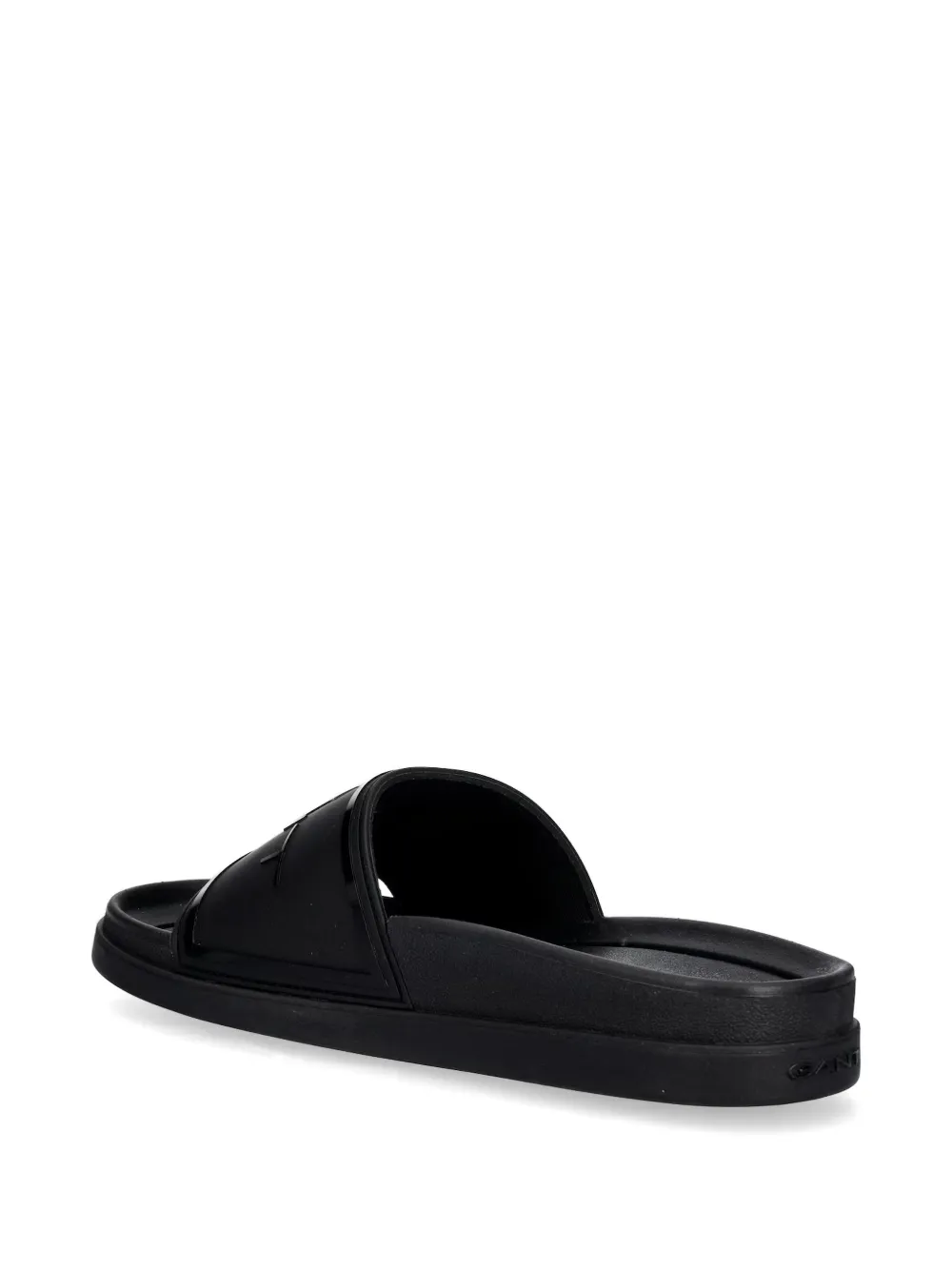 Gant logo-plaque slides Zwart