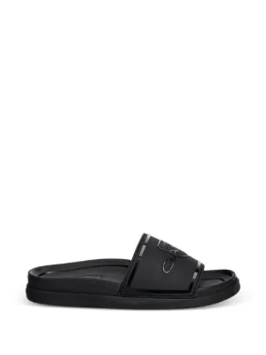 Neighborhood x Paes logo-print Slides | Black | FARFETCH RO