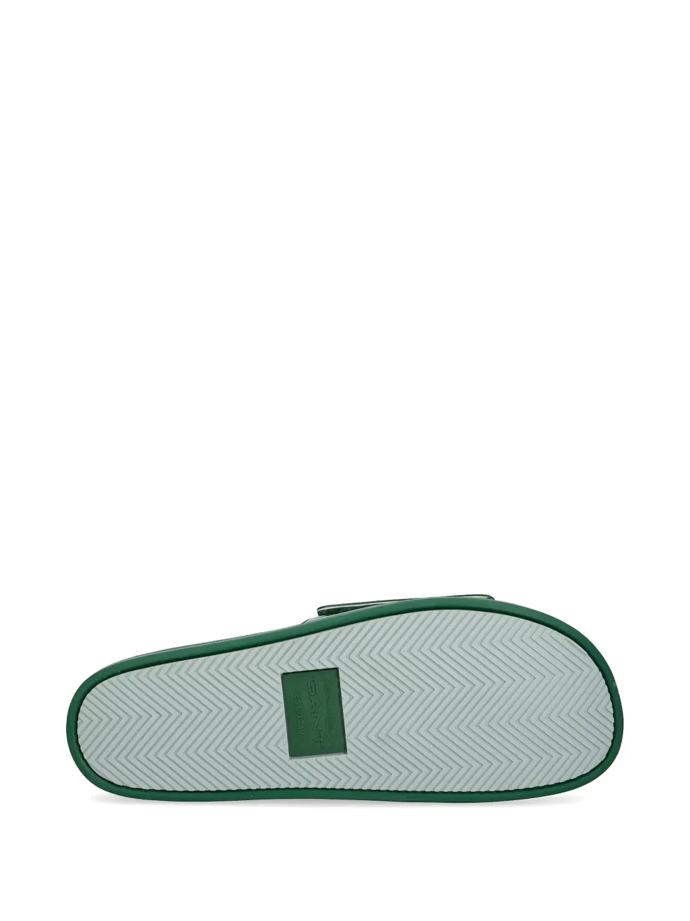 Gant logo-patch touch-strap slides Groen