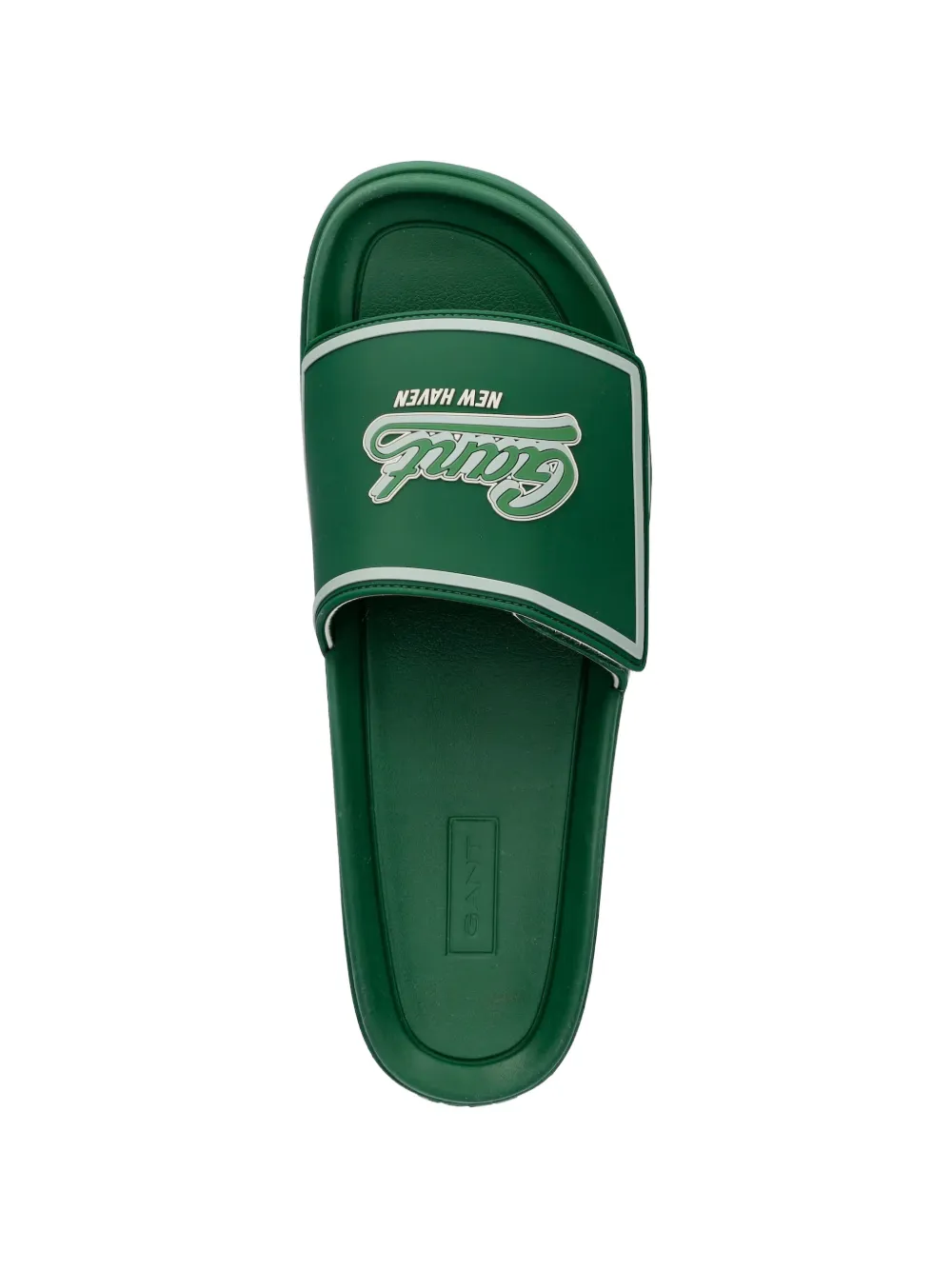 Gant logo-patch touch-strap slides Groen