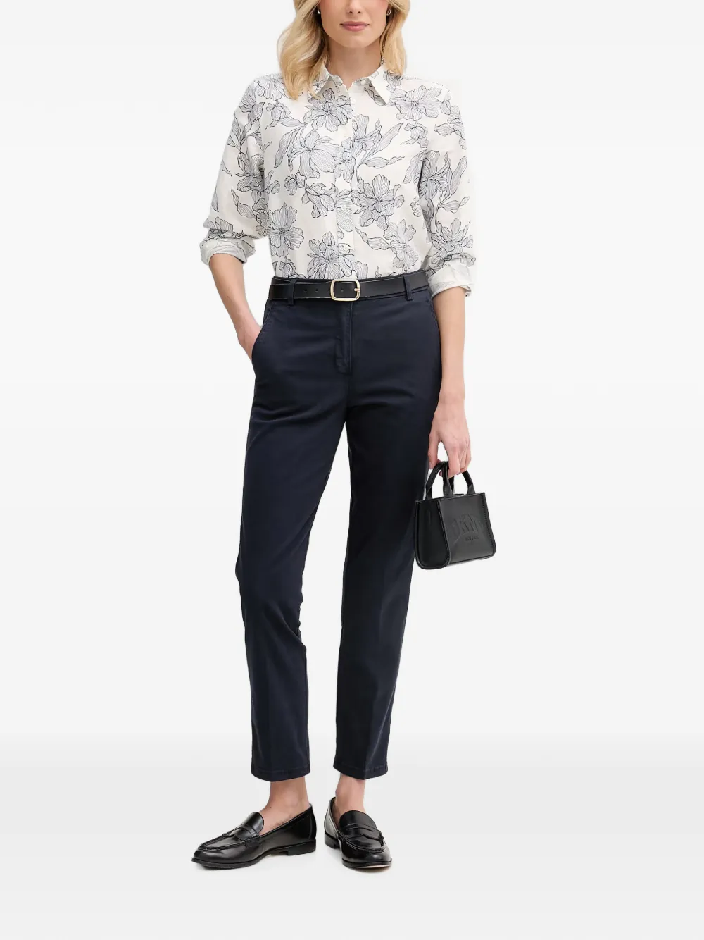 Gant Overhemd met bloemenprint Wit