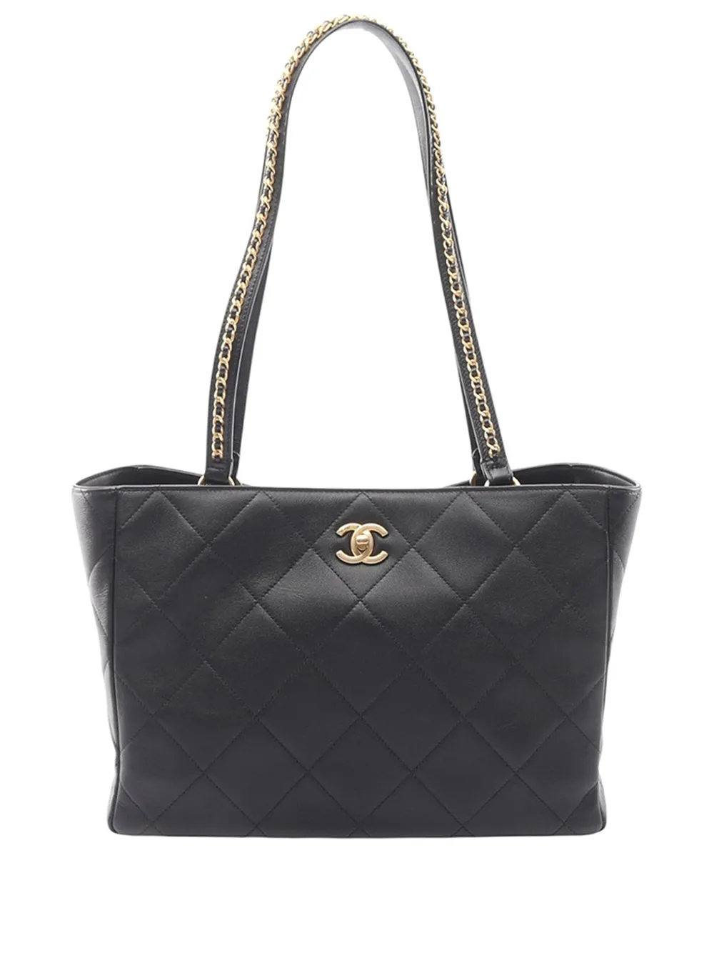 CHANEL Pre-Owned 2021-2026 Quilted Calfskin Book Pocket Shopping tote bag - Nero