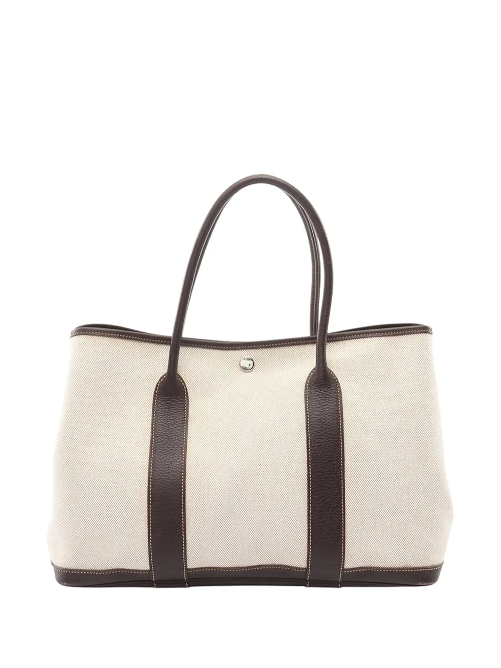 Hermès Pre-Owned 2007 Toile and Negonda Garden Party 30 satchel - Bianco