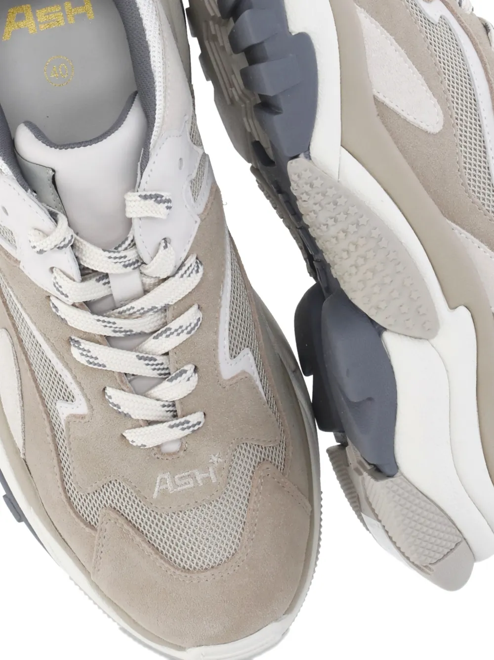 Ash Addict panelled sneakers Beige