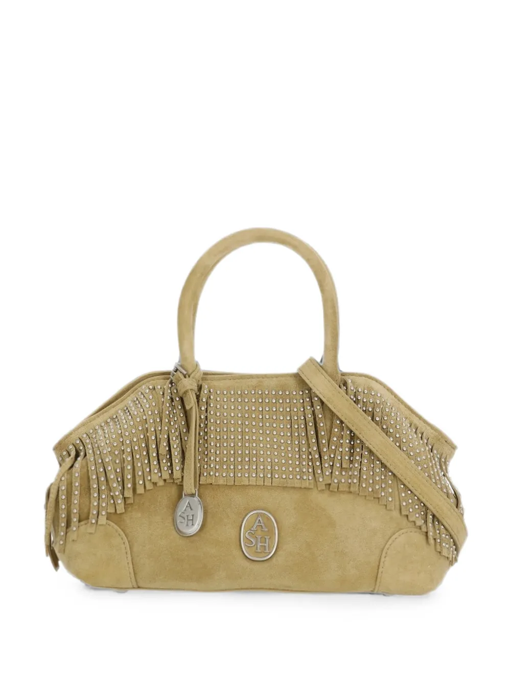 Ash studded fringe shoulder bag - Toni neutri