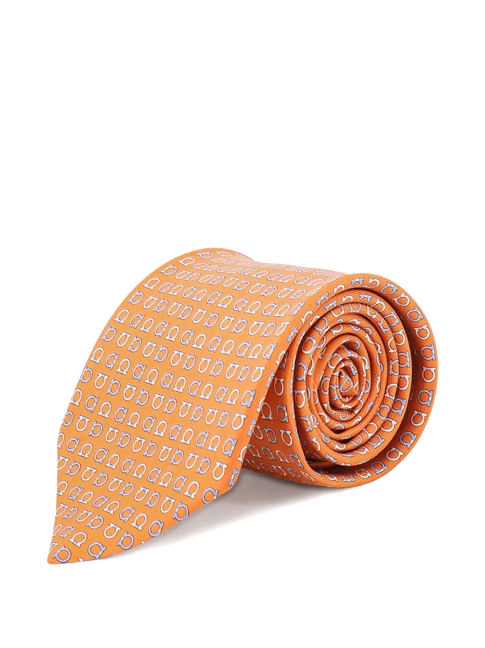 Ferragamo Stropdas met patroon Oranje