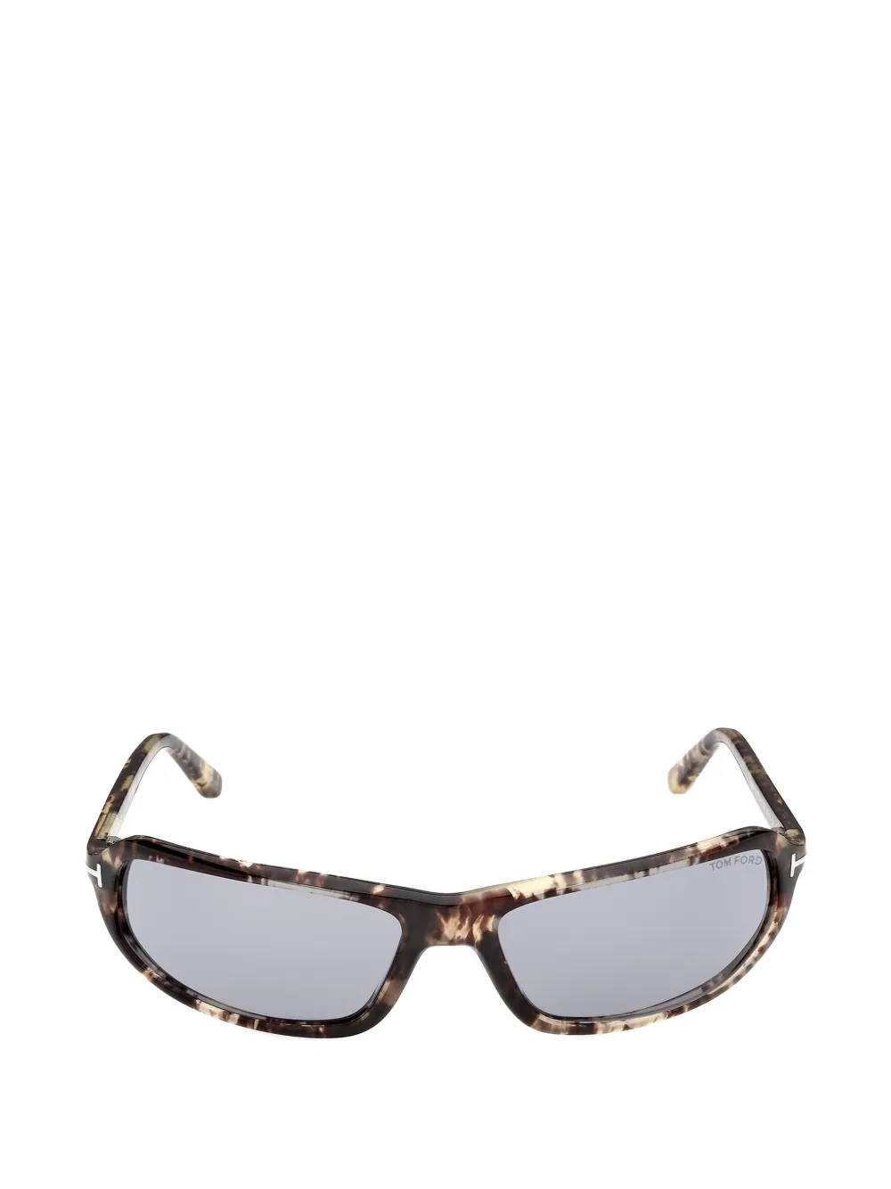 TOM FORD Eyewear tortoiseshell-effect rectangle-frame sunglasses - Marrone