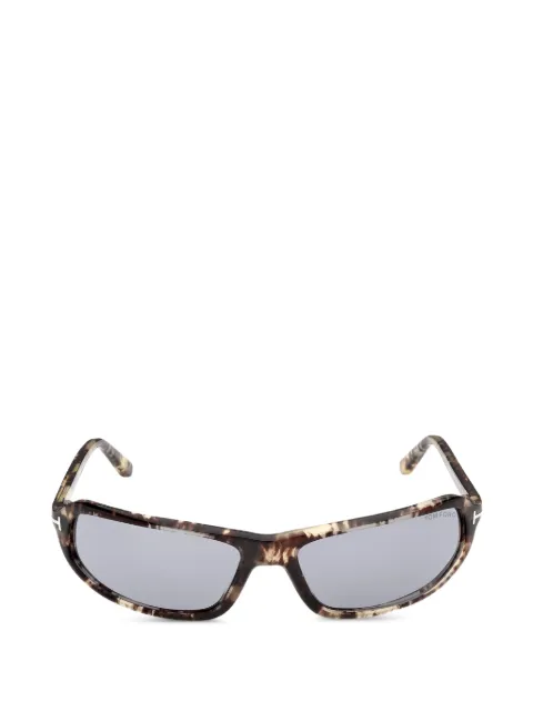 TOM FORD Eyewear Occhiali da sole rettangolari tartarugati