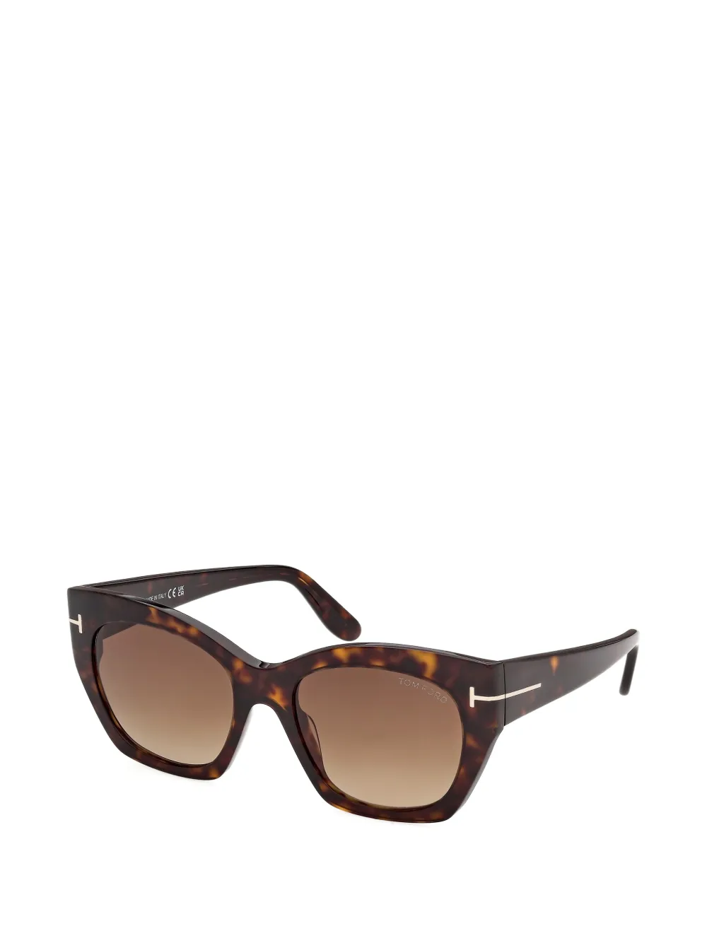 TOM FORD Eyewear Zonnebril met schildpadschild-design Bruin