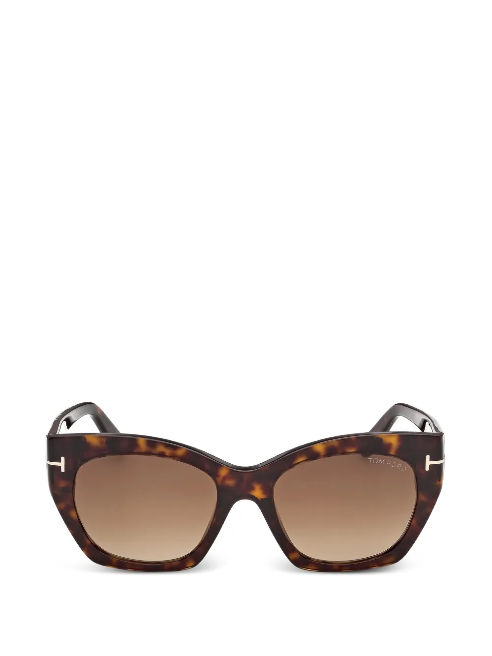 TOM FORD Eyewear tortoiseshell-effect cat-eye sunglasses - Marrone