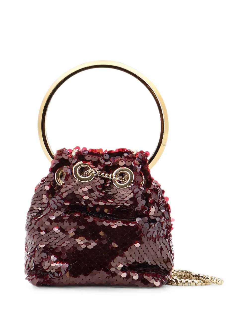 Jimmy Choo Bon bucket-tas met pailletten Rood