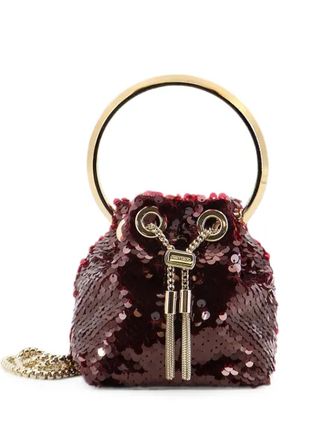 Jimmy Choo Bon Bon sequin-embellished bucket bag