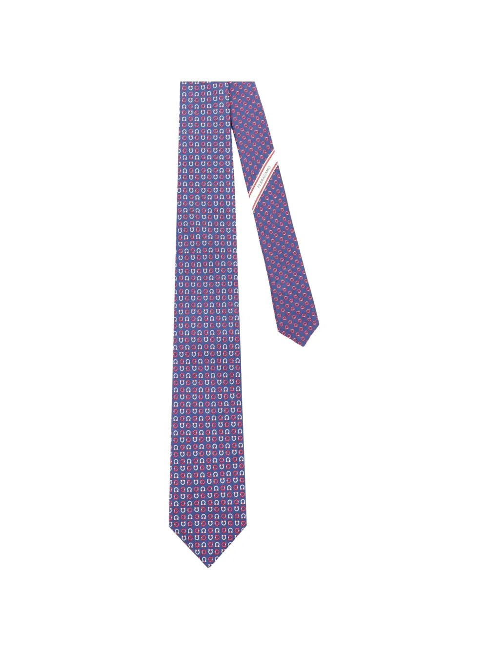 Ferragamo Gancini-pattern tie - Blu