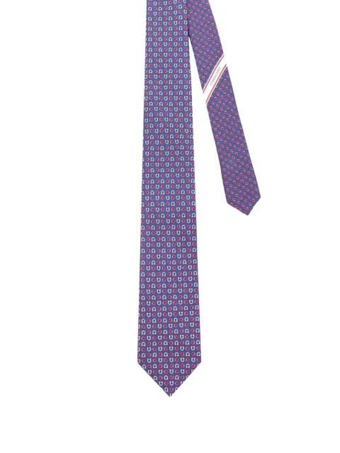 Ferragamo corbata con motivo Gancini