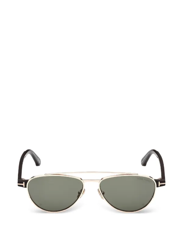 TOM FORD Eyewear Tモチーフ パイロット サングラス | ブラック