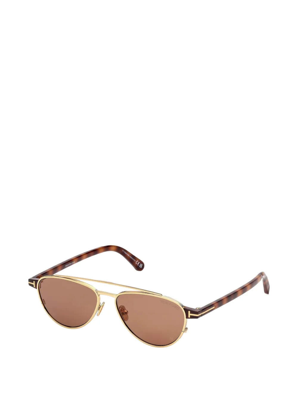 TOM FORD Eyewear Zonnebril met piloten montuur Bruin