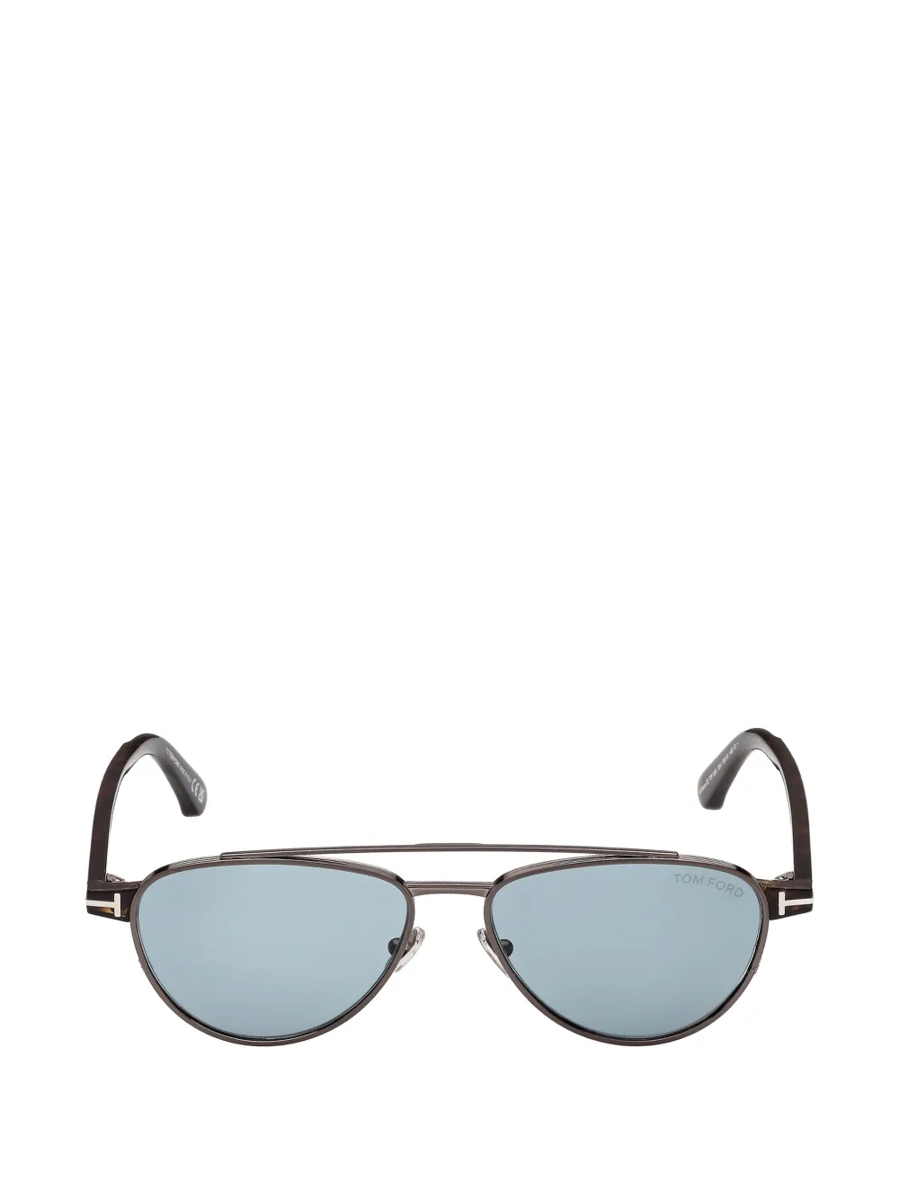 TOM FORD Eyewear double-bridge pilot-frame sunglasses - Marrone