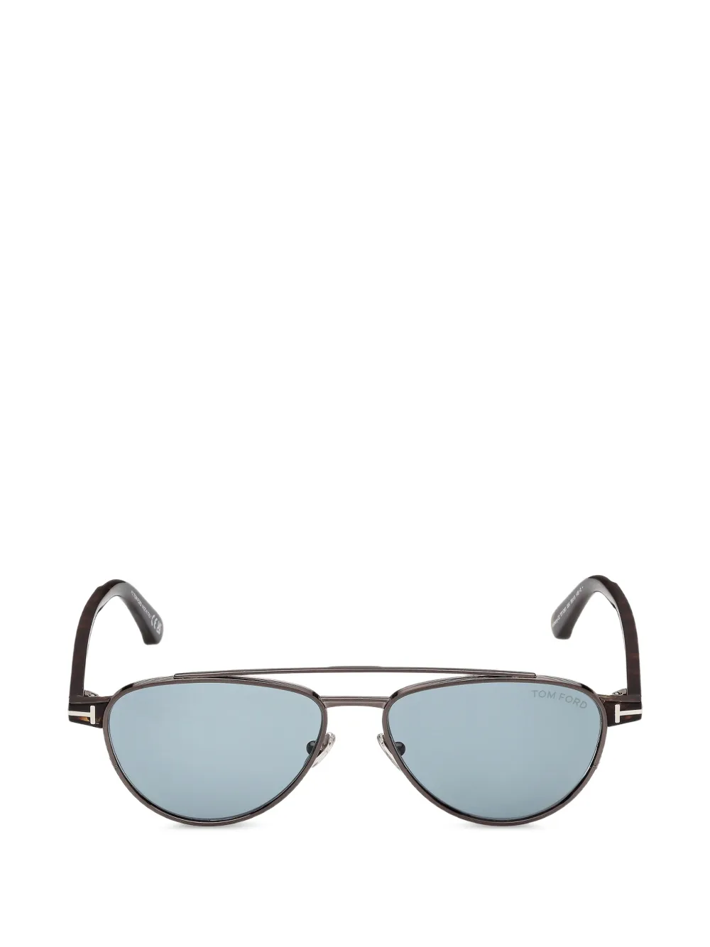 TOM FORD Eyewear double-bridge pilot-frame sunglasses - Marrone