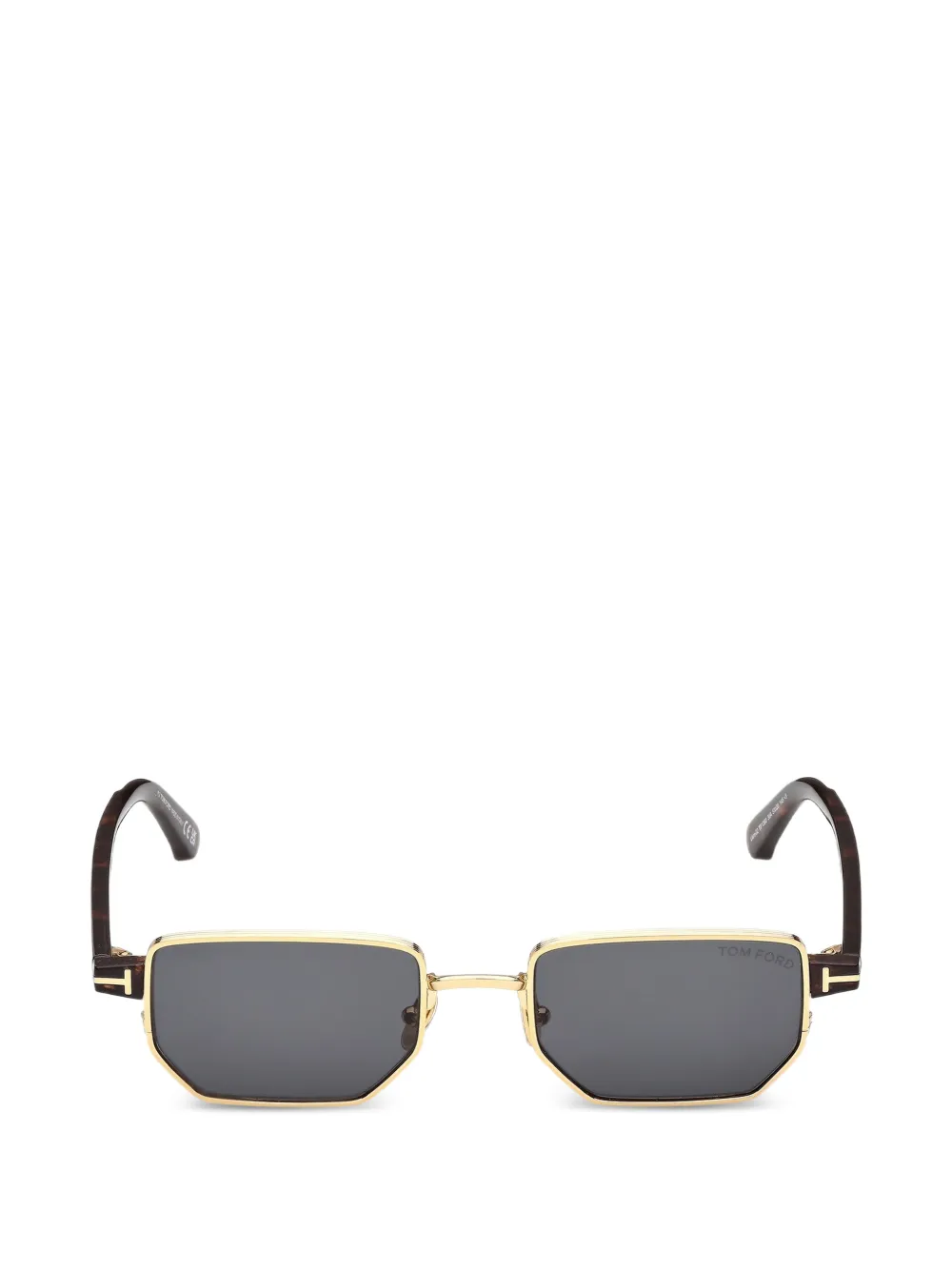 TOM FORD Eyewear geometric-frame sunglasses - Marrone