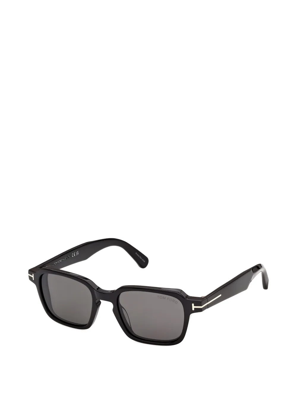 TOM FORD Eyewear Bril met vierkant montuur en T-logo Zwart