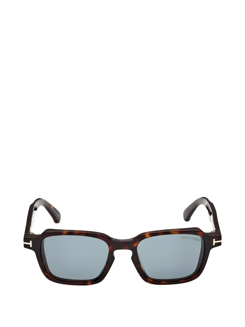 TOM FORD Eyewear T-logo rectangle-frame sunglasses - Marrone