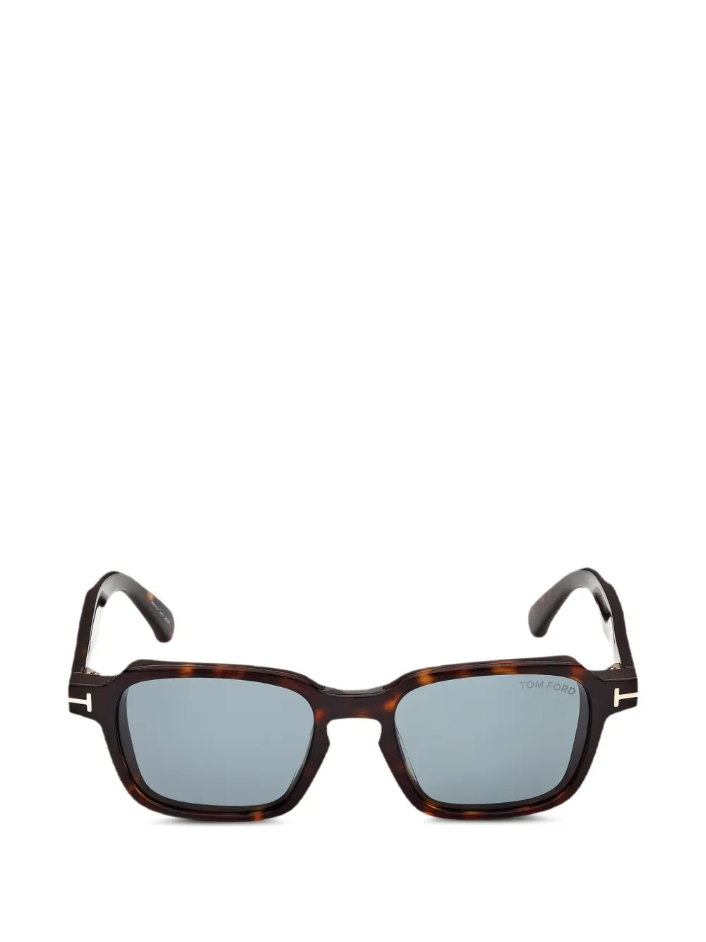 TOM FORD Eyewear T-logo rectangle-frame sunglasses - Marrone