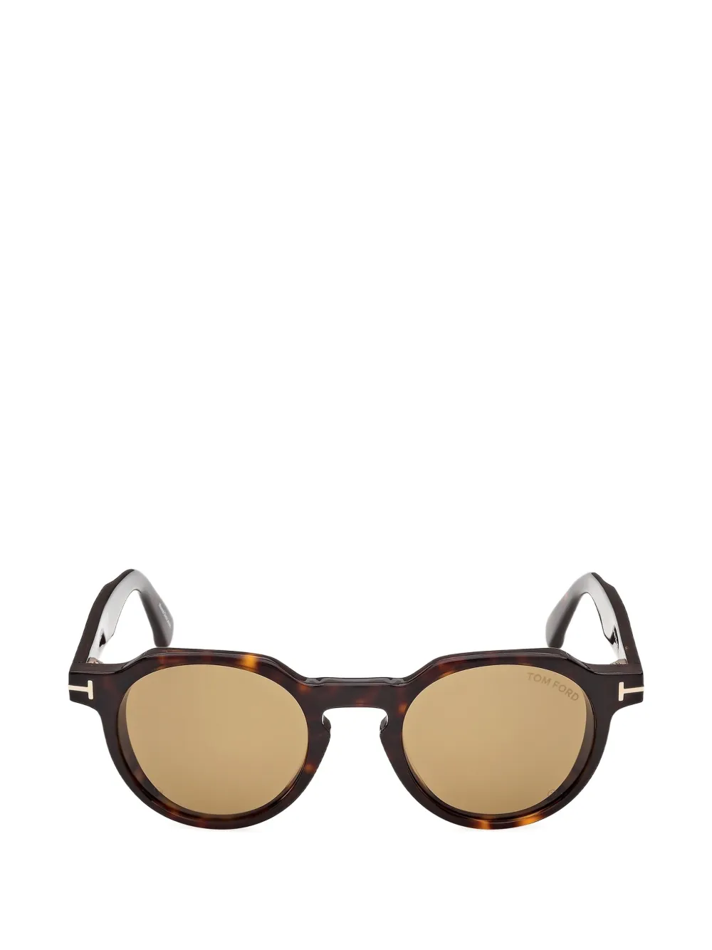 TOM FORD Eyewear tortoiseshell-effect geometric-frame sunglasses - Marrone