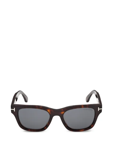 TOM FORD Eyewear tortoiseshell-effect rectangle-frame sunglasses