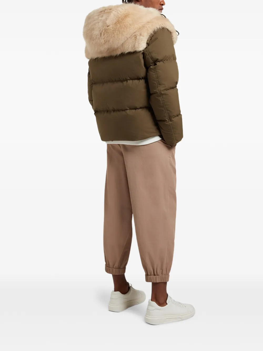 Ports V Donsjack met afwerking van imitatiebont Groen