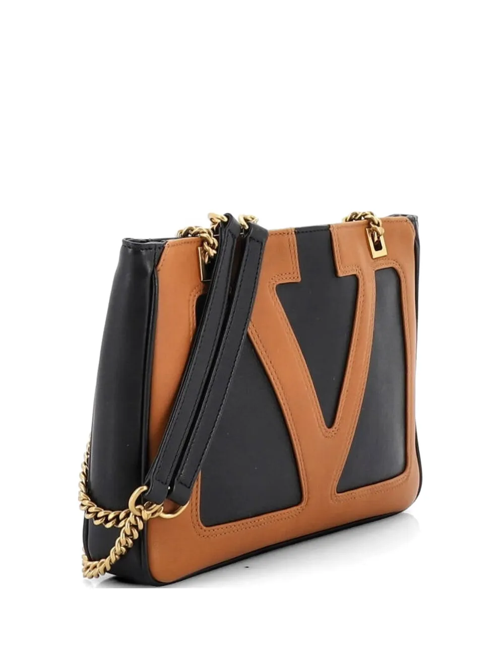 Valentino Garavani Pre-Owned Viva Superstar Chain Leather Small tote bag - Nero