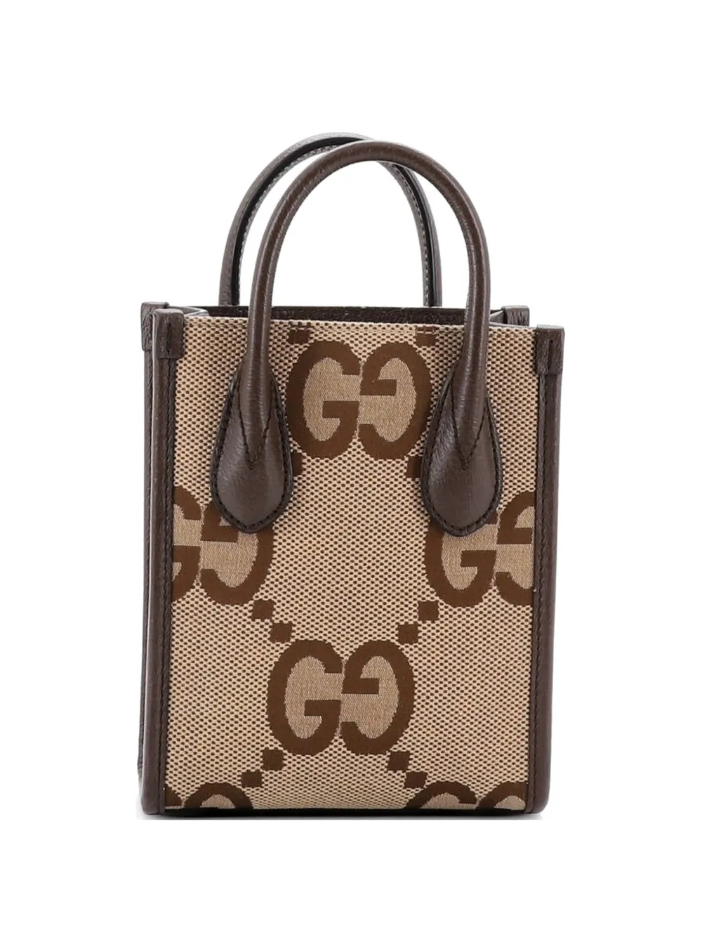 Gucci Pre-Owned Vertical Tote Jumbo GG Canvas Mini crossbody bag - Braun