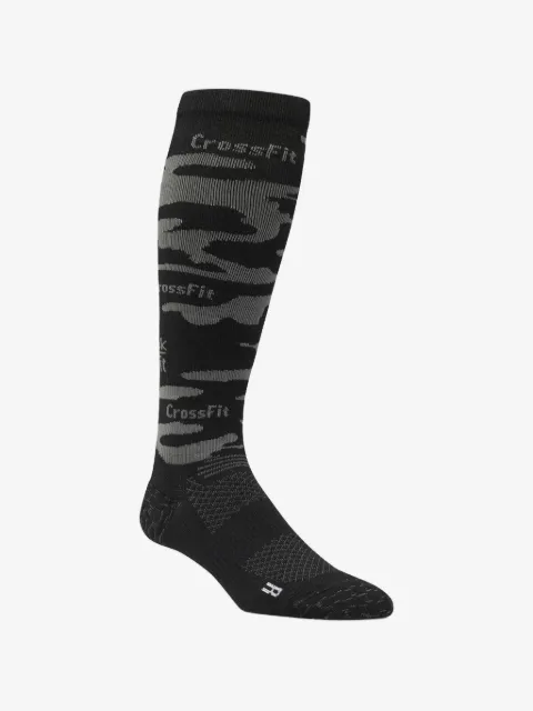Reebok CrossFit compression camo-print knee socks