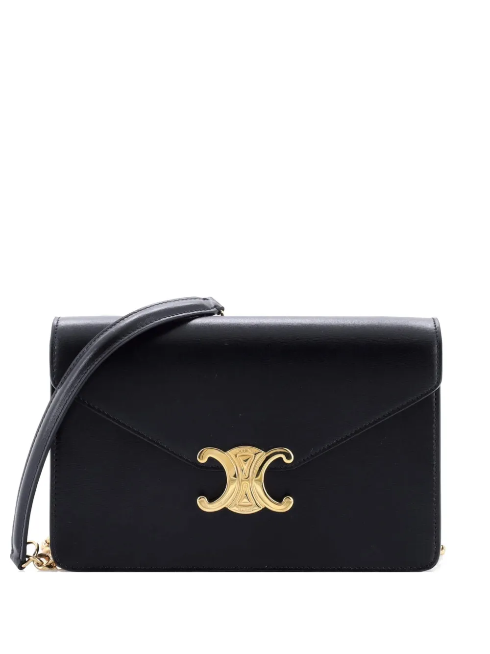 Celine Pre-Owned Margo Triomphe Wallet on Chain Leather crossbody bag - Schwarz