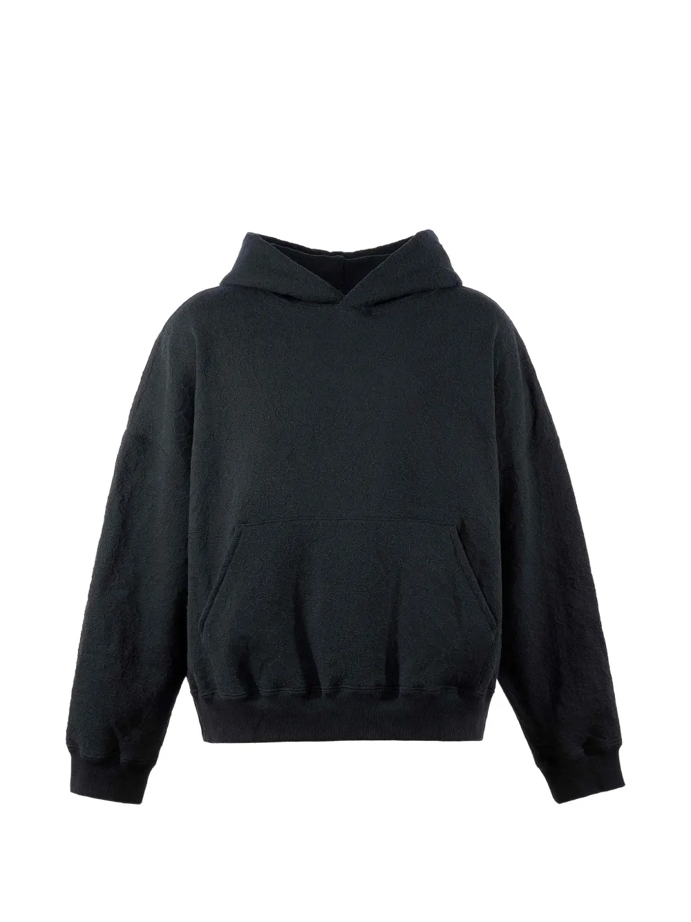 Monokemade floral-lace hoodie - Nero