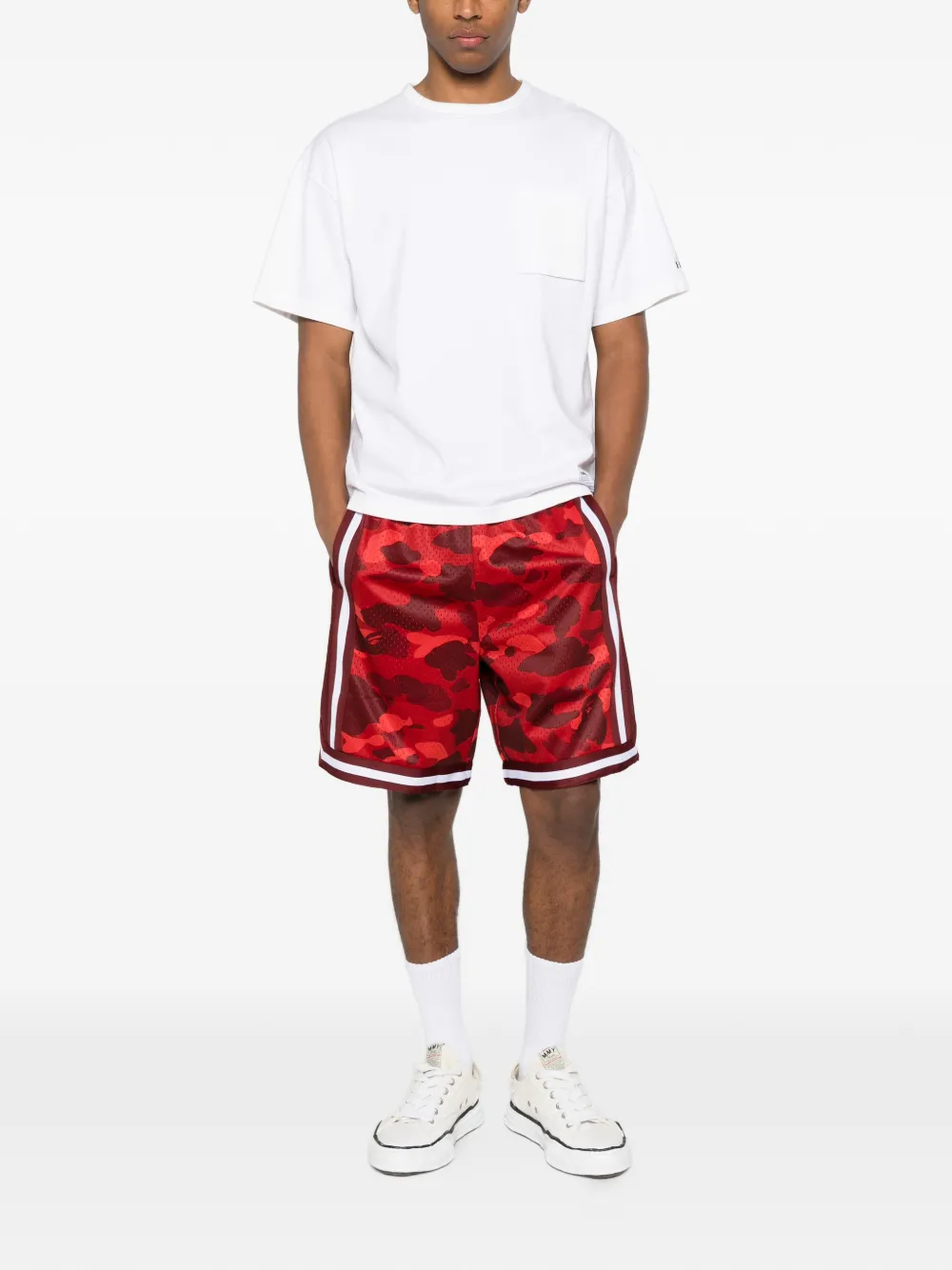 A BATHING APE ABC Camo Sta shorts Rood