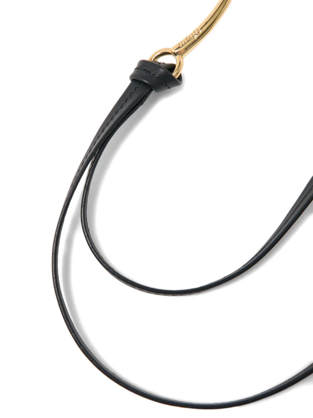 Maje Leren riem met bloemdetail Zwart