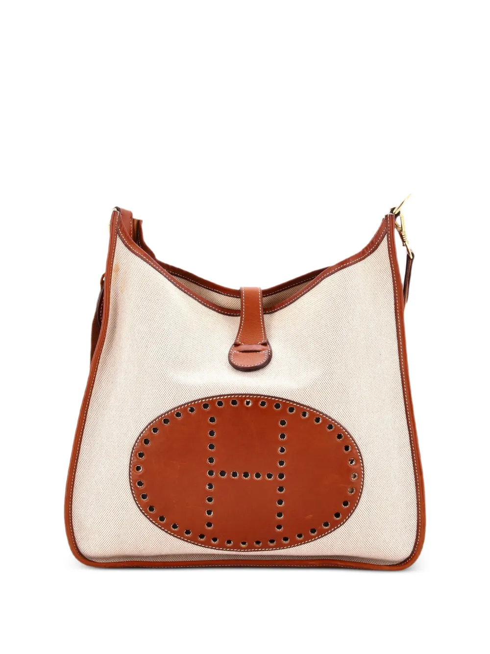 Hermès Pre-Owned Evelyne Bag Gen I Toile and Leather PM crossbody bag - Brown